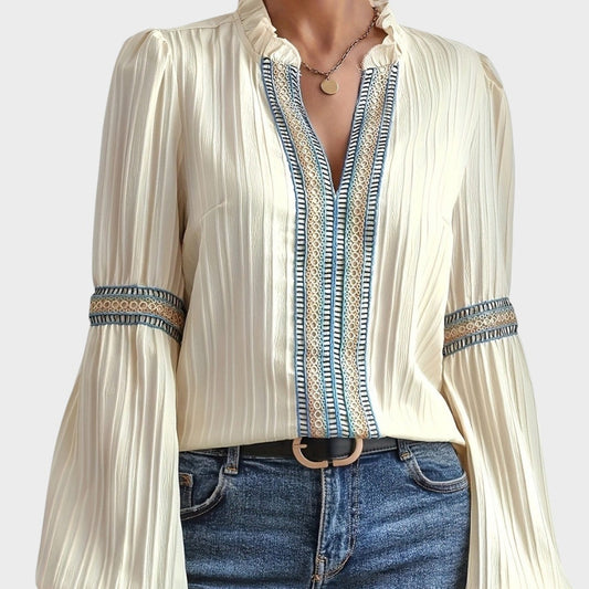 Isabella | Blusa vintage con cuello en V
