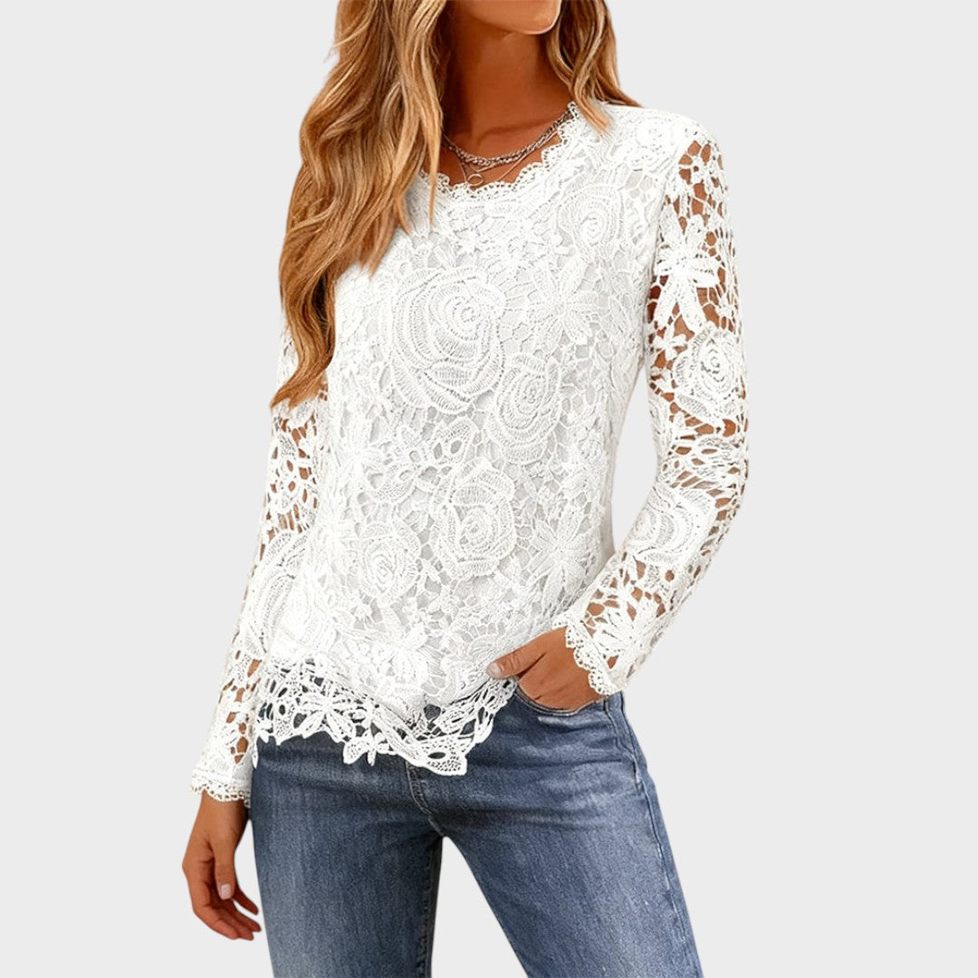 Emma | Blusa de Encaje de Manga Larga