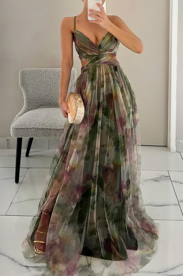 Gisela | Encantador vestido largo con estampado floral