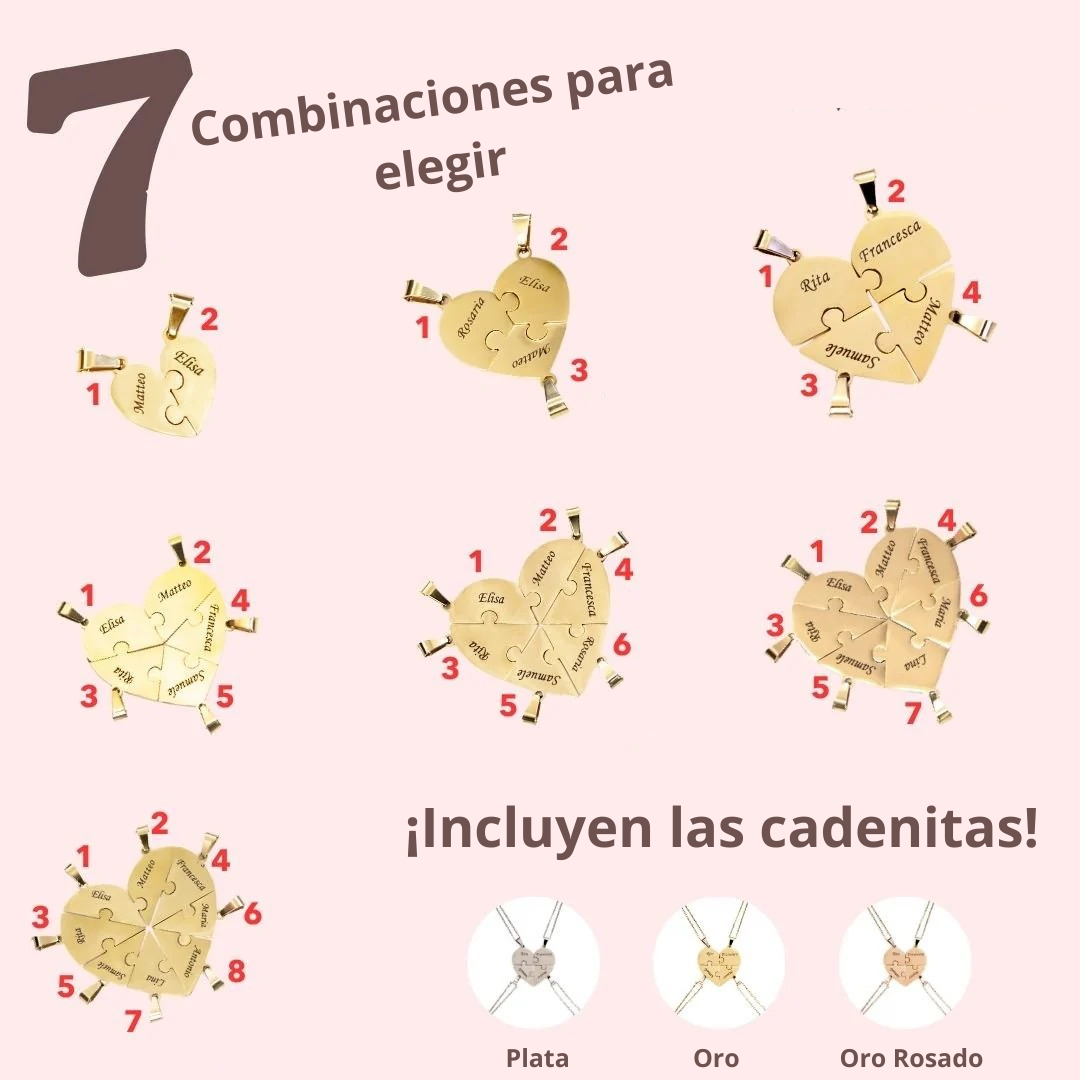 Inseparable | Collar Puzzle Corazón ®