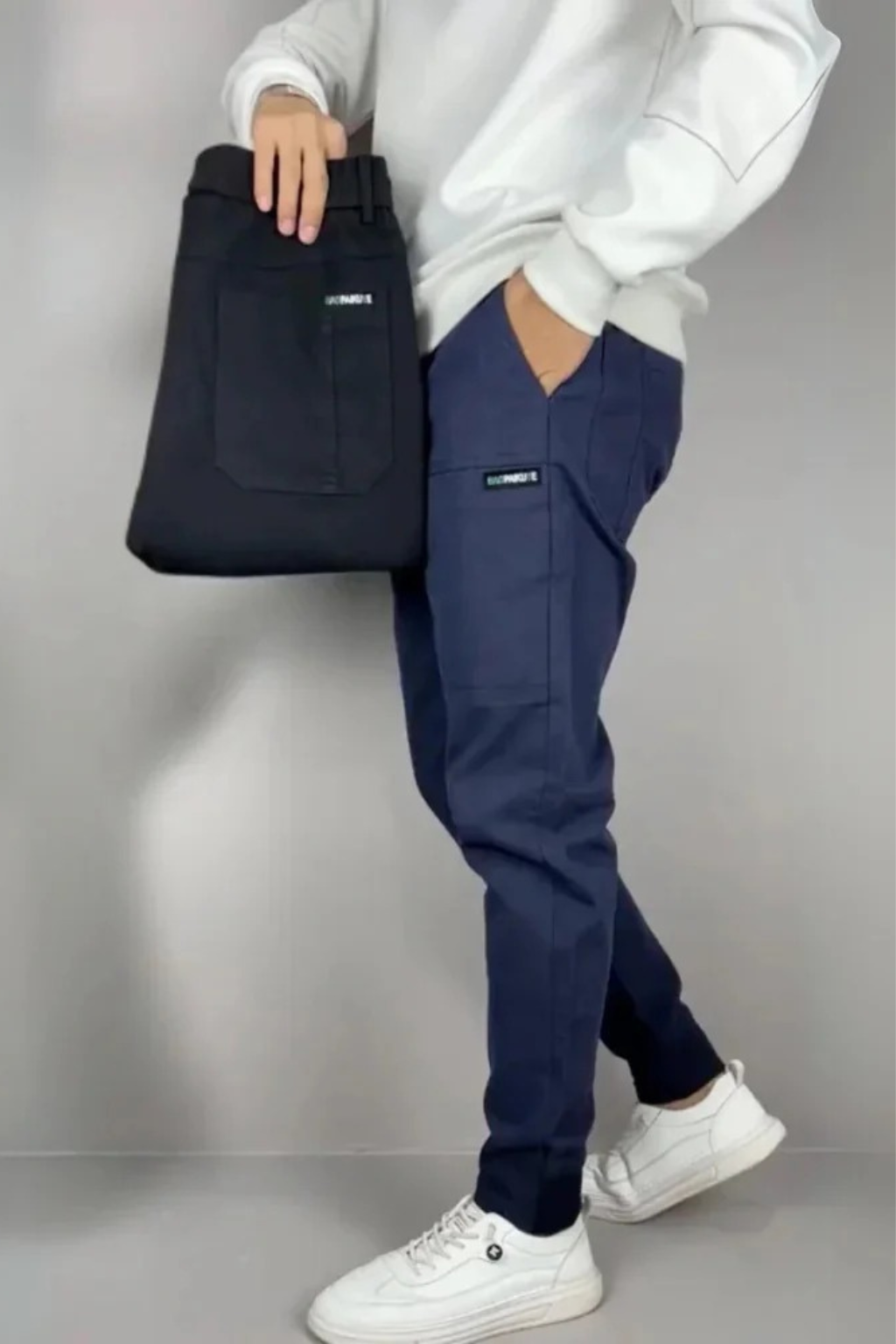 Tommaso | Pantalones Carga Elásticos Premium