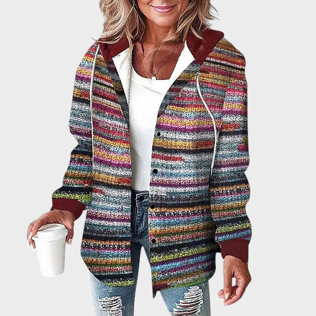Rosana | Chaqueta Estilo Camisa Con Capucha