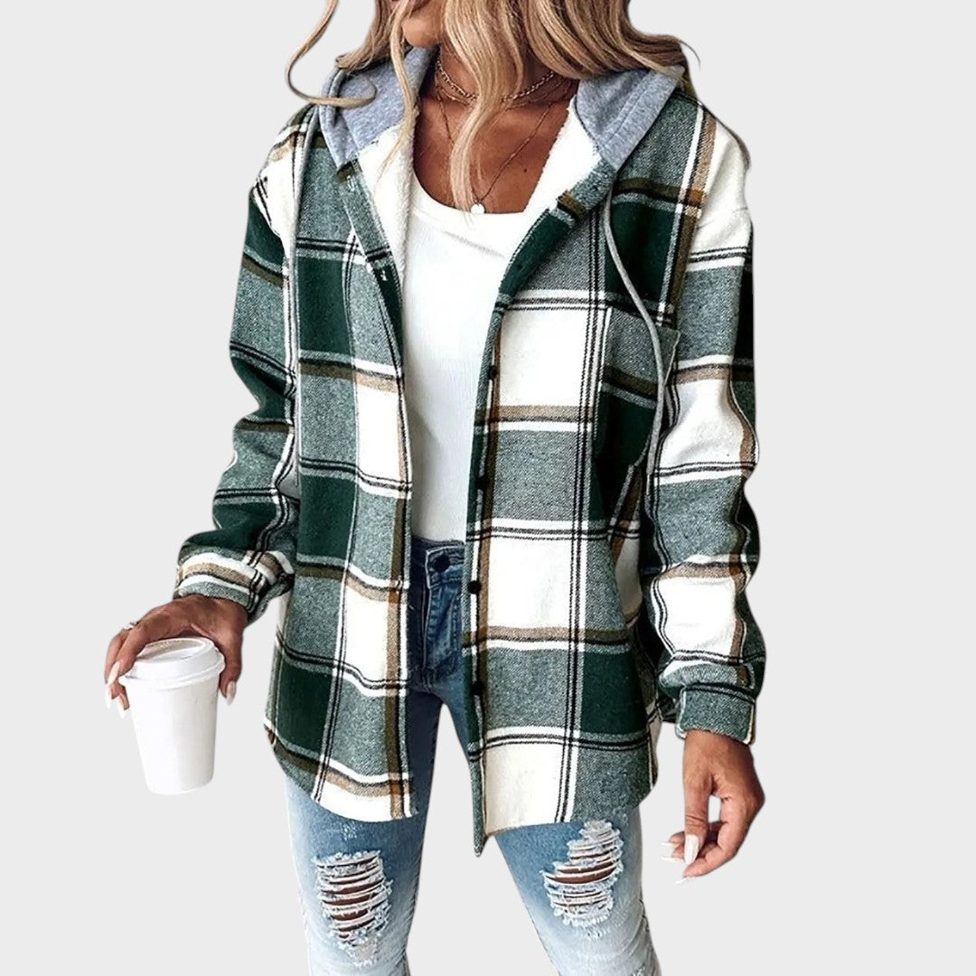 Rosana | Chaqueta Estilo Camisa Con Capucha