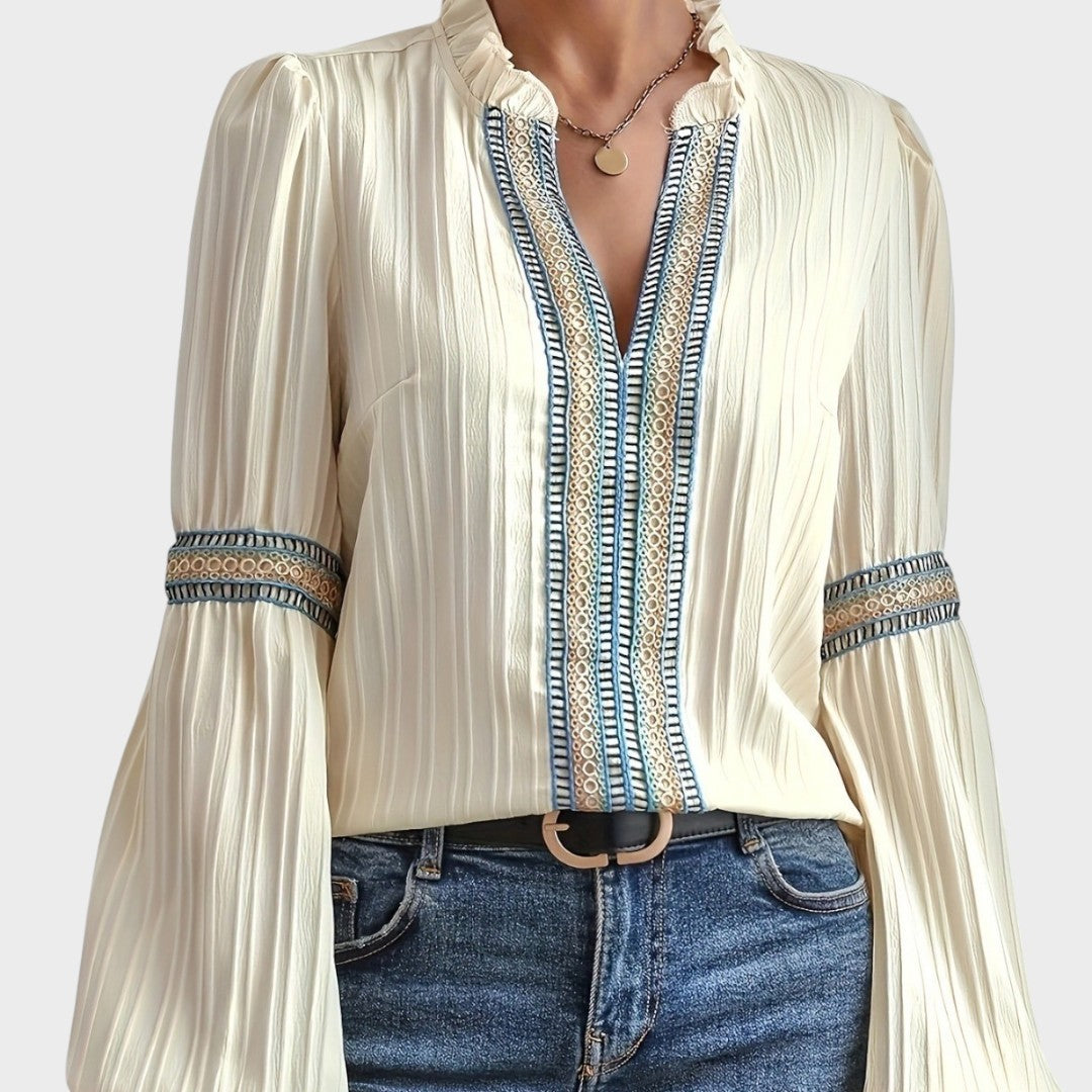 Isabella | Blusa vintage con cuello en V