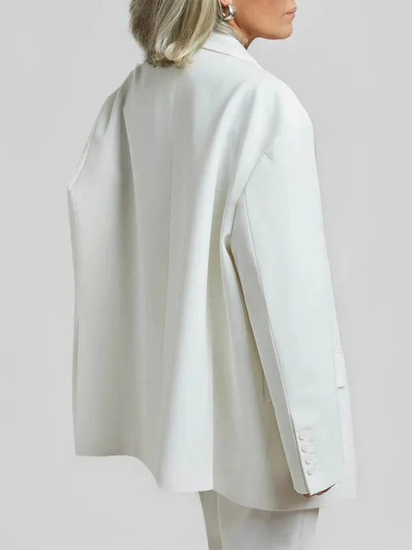 Sofía | Blazer oversize de líneas limpias en blanco