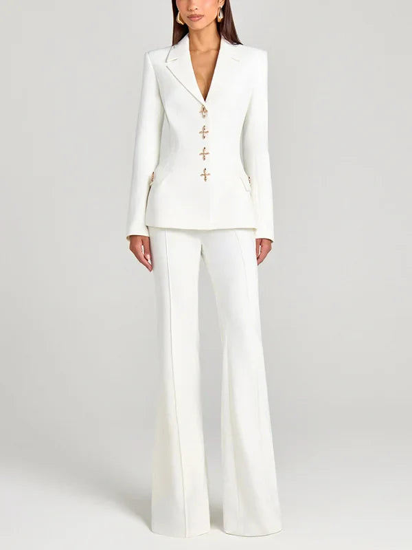 Sofía | Blazer blanco de un solo botón