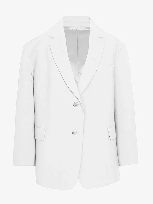 Sofía | Blazer oversize de líneas limpias en blanco