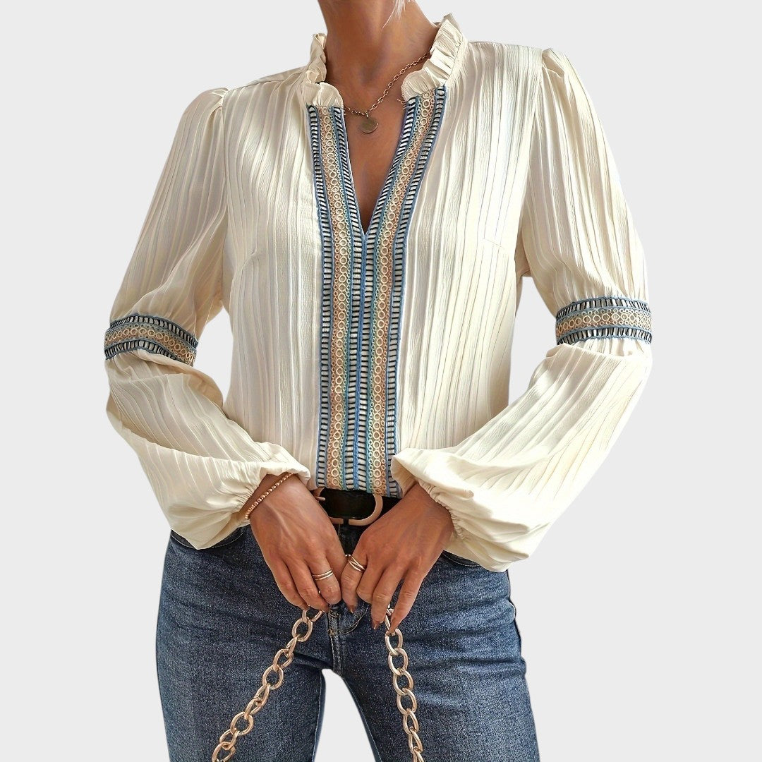 Isabella | Blusa vintage con cuello en V