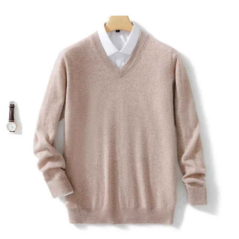 Elegante jersey con cuello en V